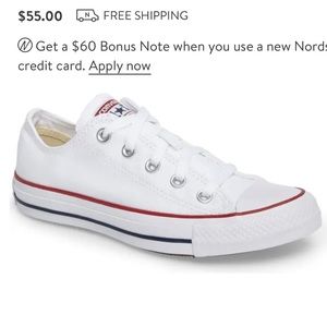 NEW white converse size 6